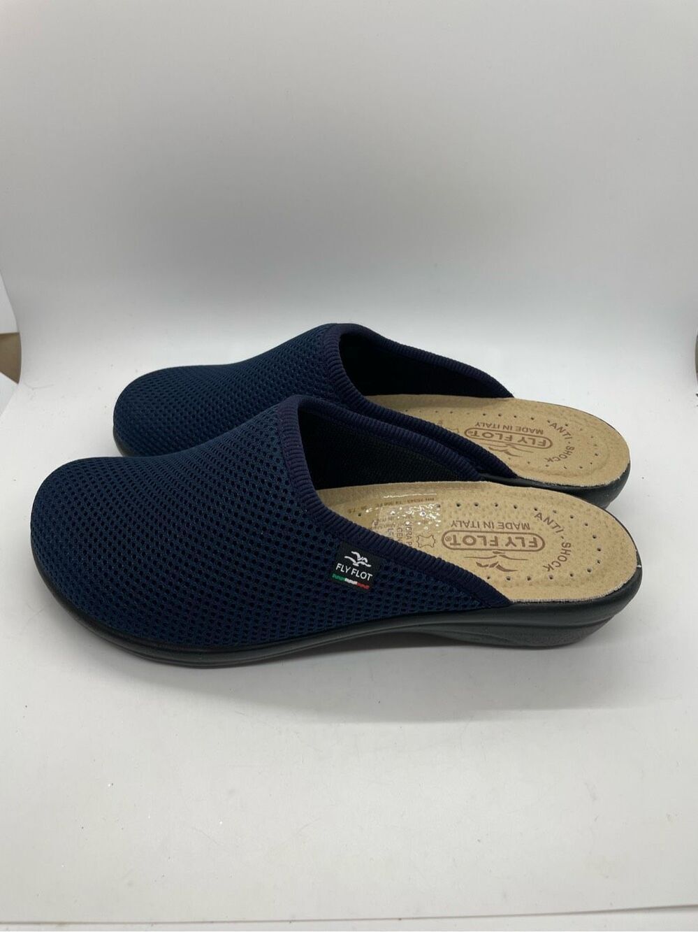 Fly Flot Women's Blue Anatomic Sole Anti Shock Wide Fit Clog Slip On Shoe Size 3 - Picture 3 of 9